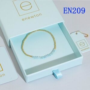 Enewton Gold and Soft Blue Beaded Bracelet